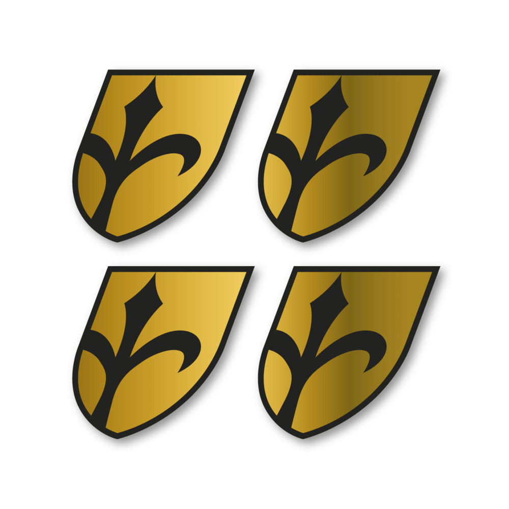 Stickers for Wilier Italia Flag Crest vinyl decals - Gold