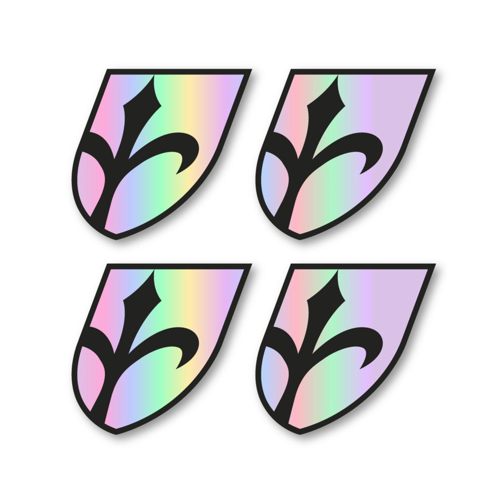 Stickers for Wilier Italia Flag Crest vinyl decals - Hollographic