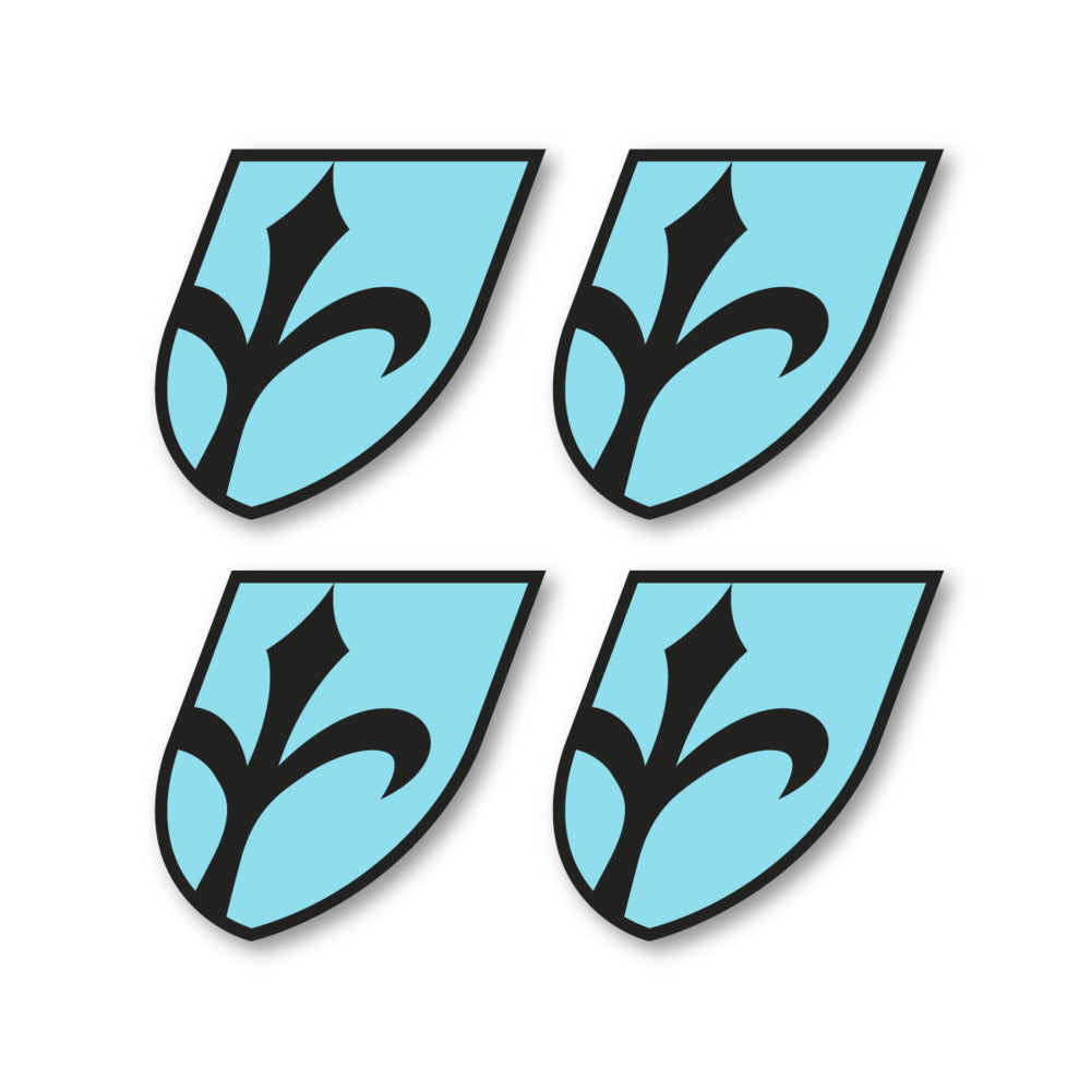 Stickers for Wilier Italia Flag Crest vinyl decals - Sky Blue