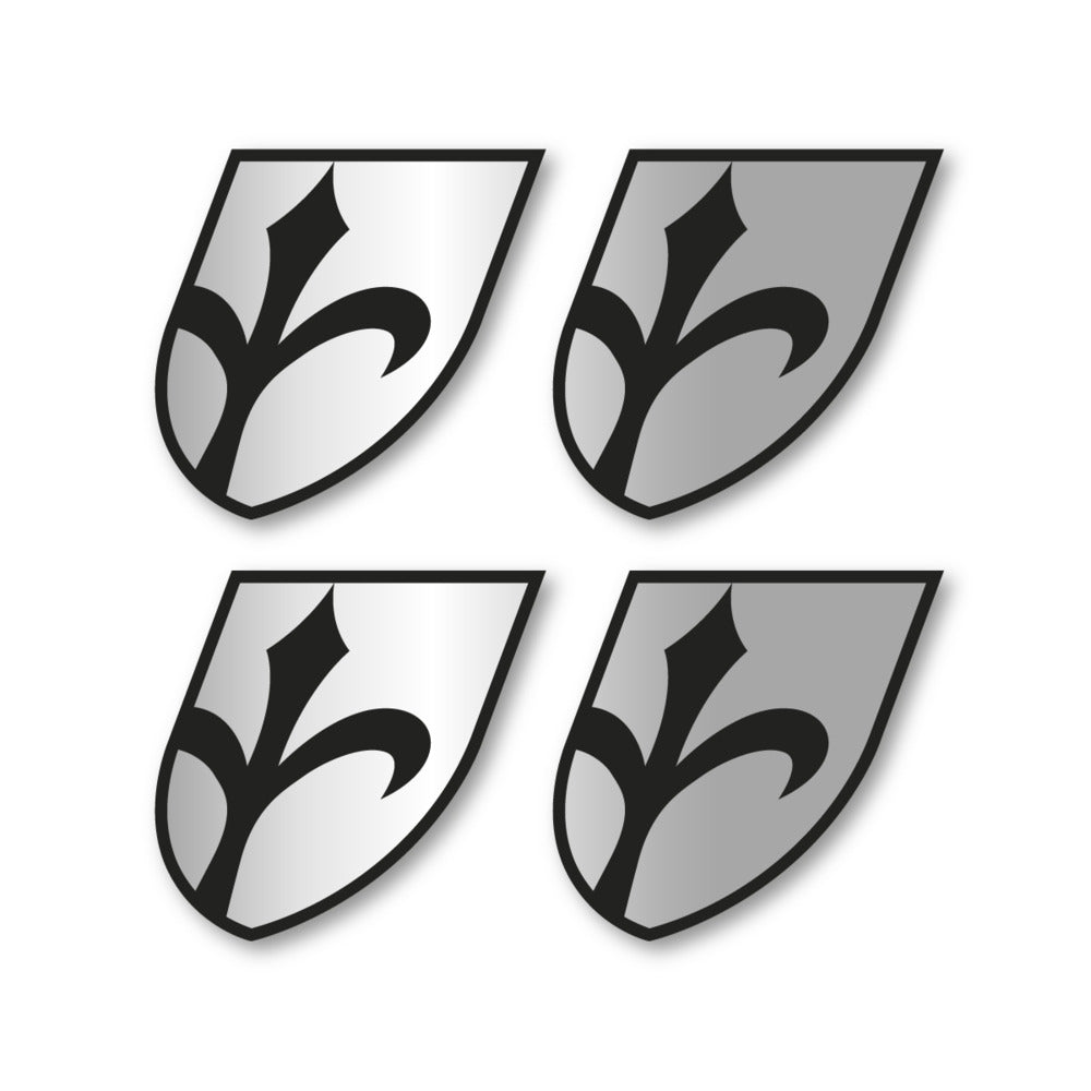 Stickers for Wilier Italia Flag Crest vinyl decals - Light Silver