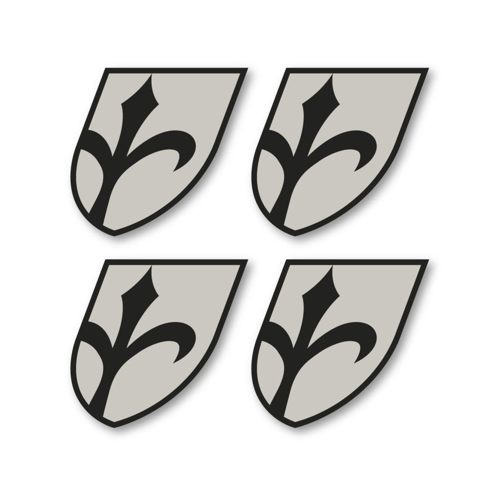 Stickers for Wilier Italia Flag Crest vinyl decals - Light Grey