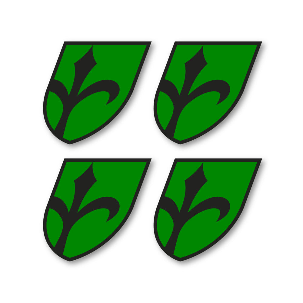 Stickers for Wilier Italia Flag Crest vinyl decals - Medium Green