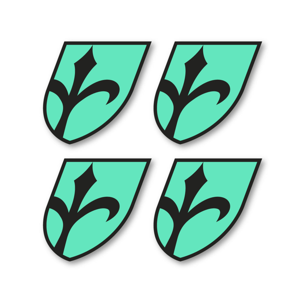 Stickers for Wilier Italia Flag Crest vinyl decals - Mint