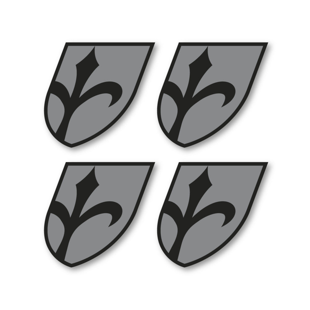 Stickers for Wilier Italia Flag Crest vinyl decals - Traffic Grey