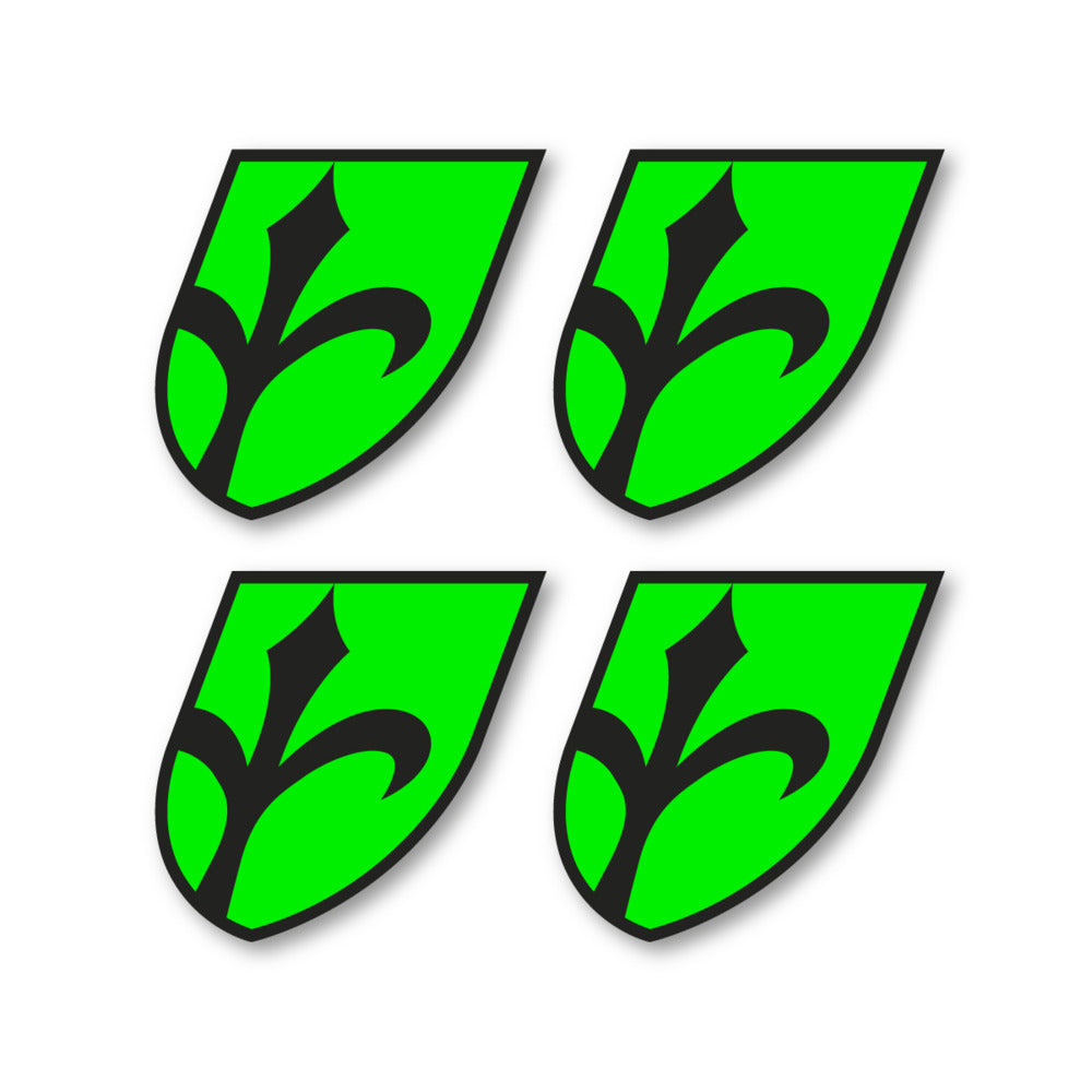 Stickers for Wilier Italia Flag Crest vinyl decals - Neon Green
