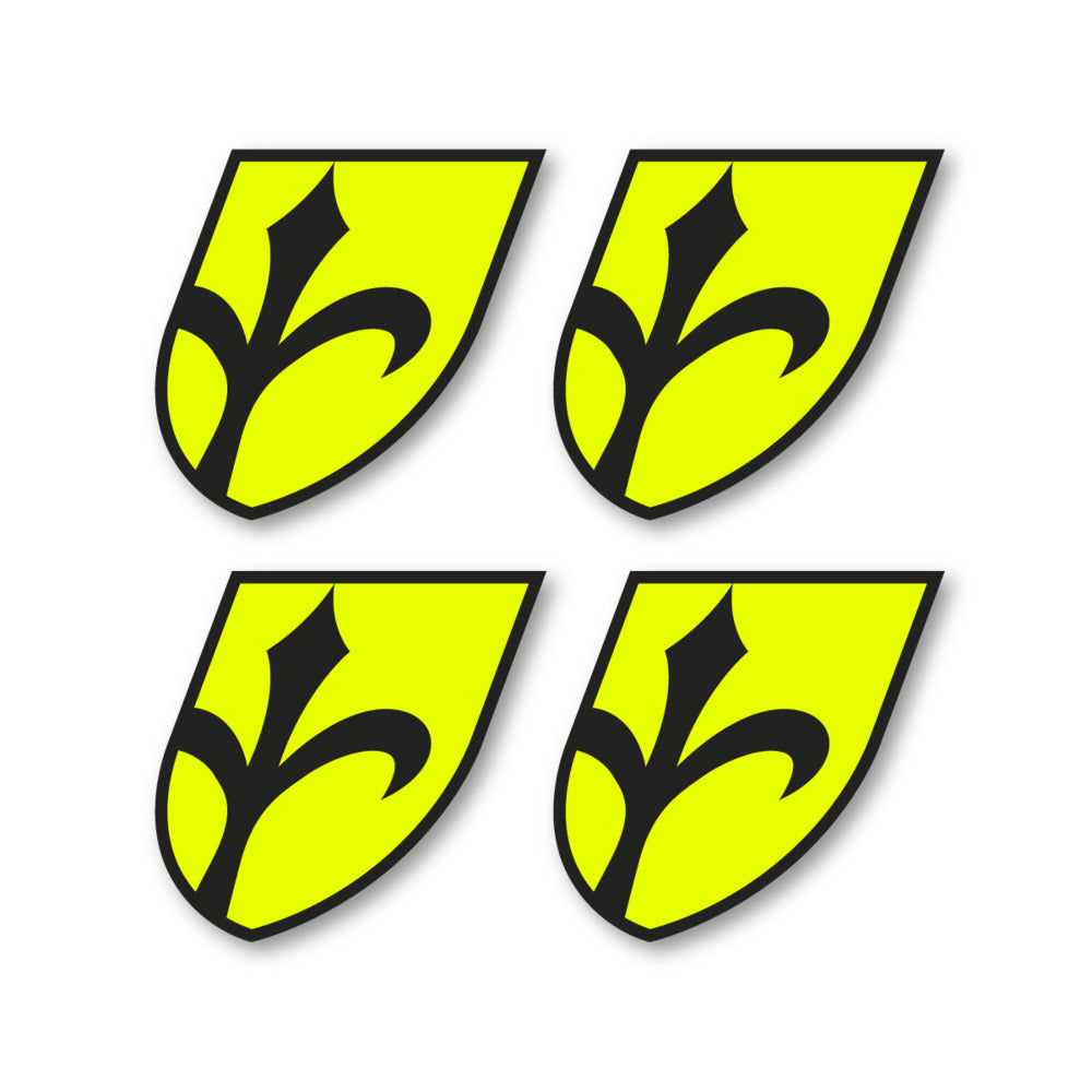 Stickers for Wilier Italia Flag Crest vinyl decals - Neon Yellow