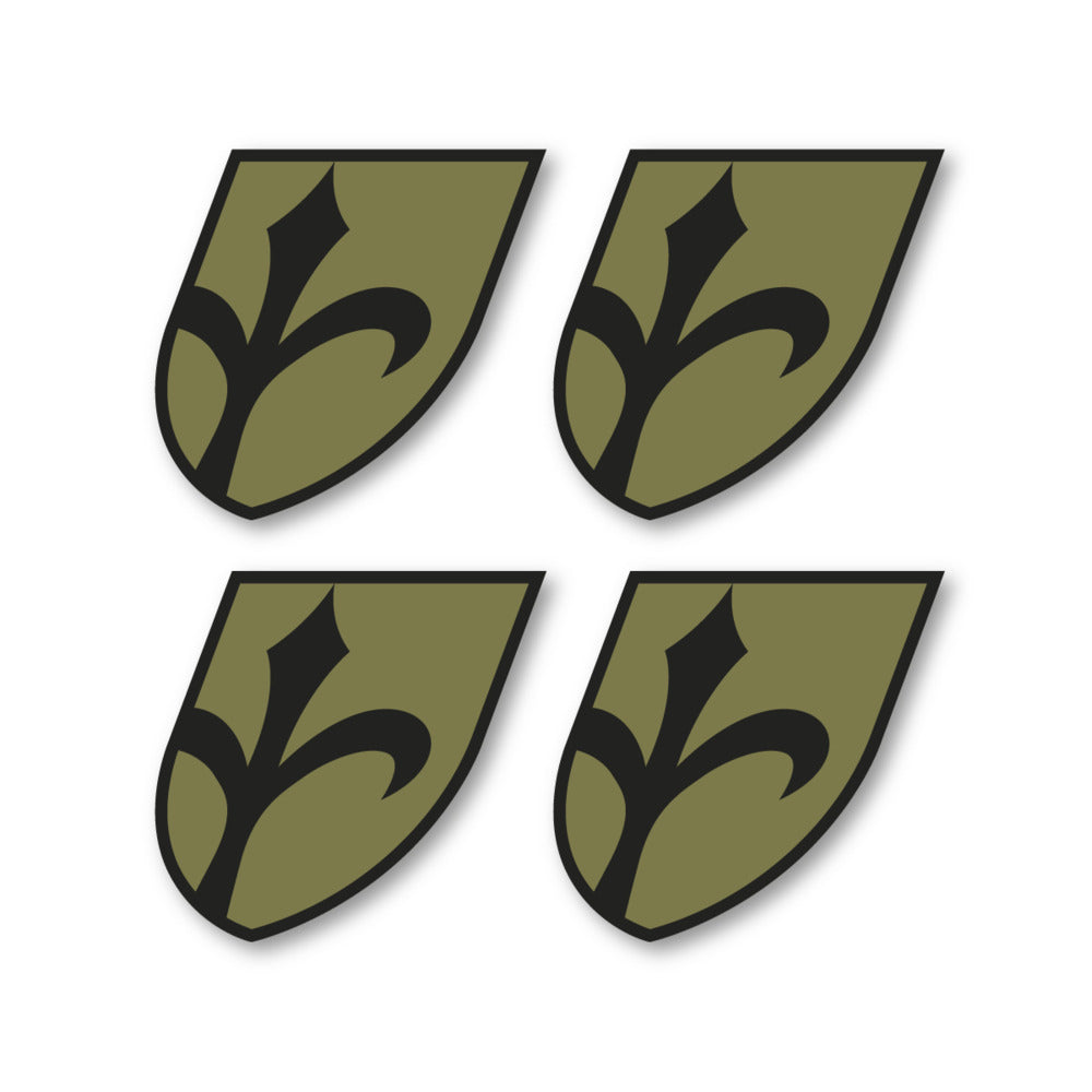 Stickers for Wilier Italia Flag Crest vinyl decals - Khaki