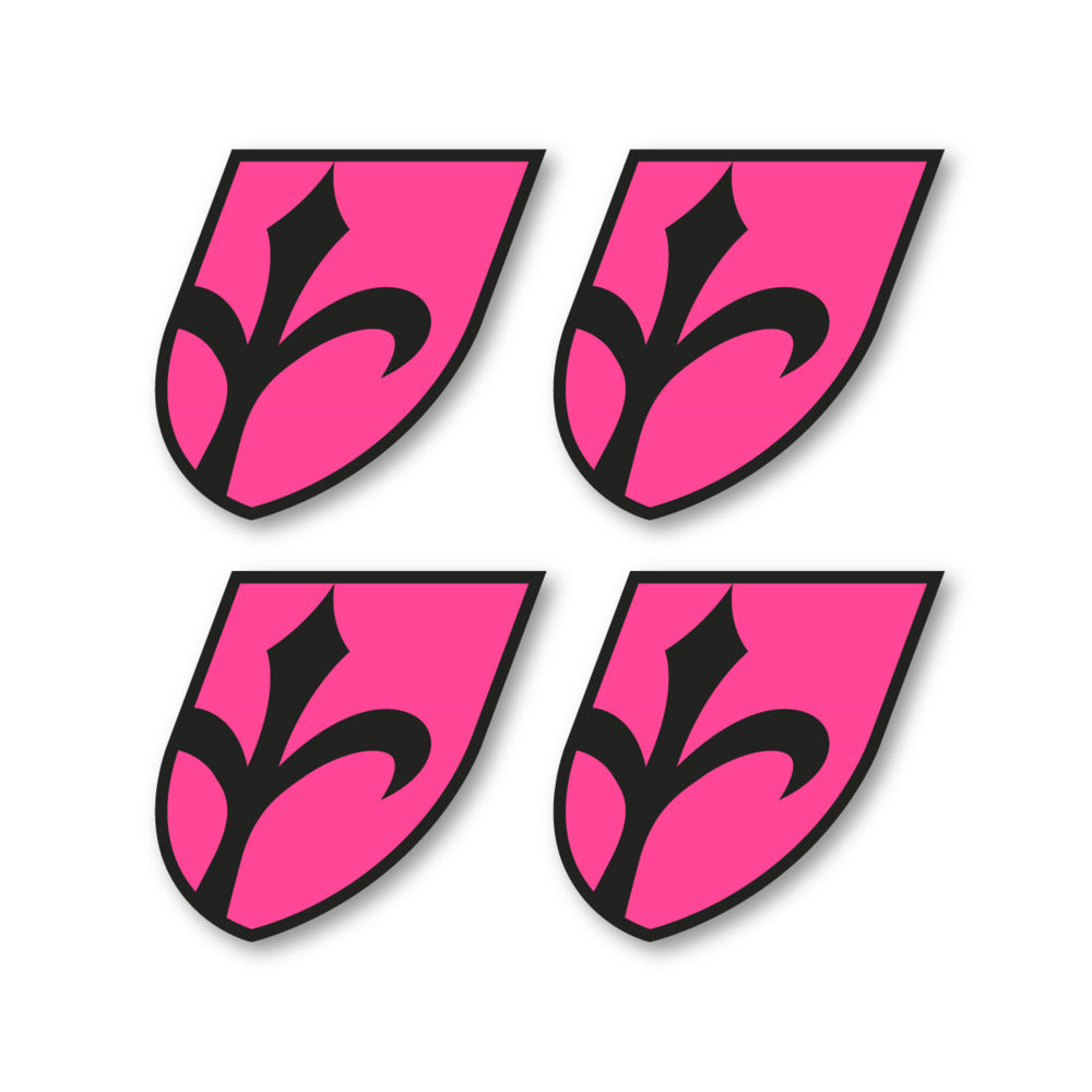 Stickers for Wilier Italia Flag Crest vinyl decals - Bubblegum Pink