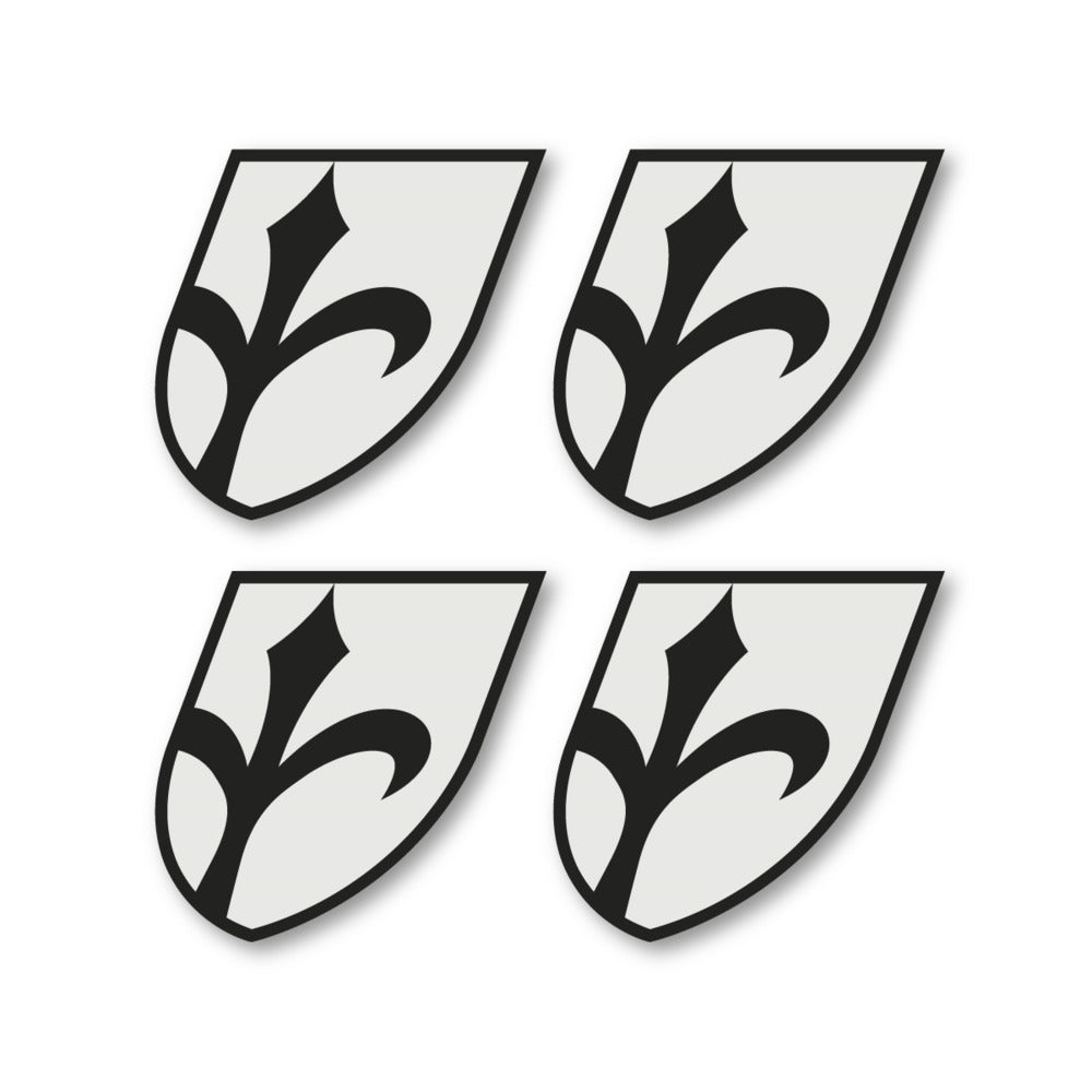 Stickers for Wilier Italia Flag Crest vinyl decals - Pearl Grey