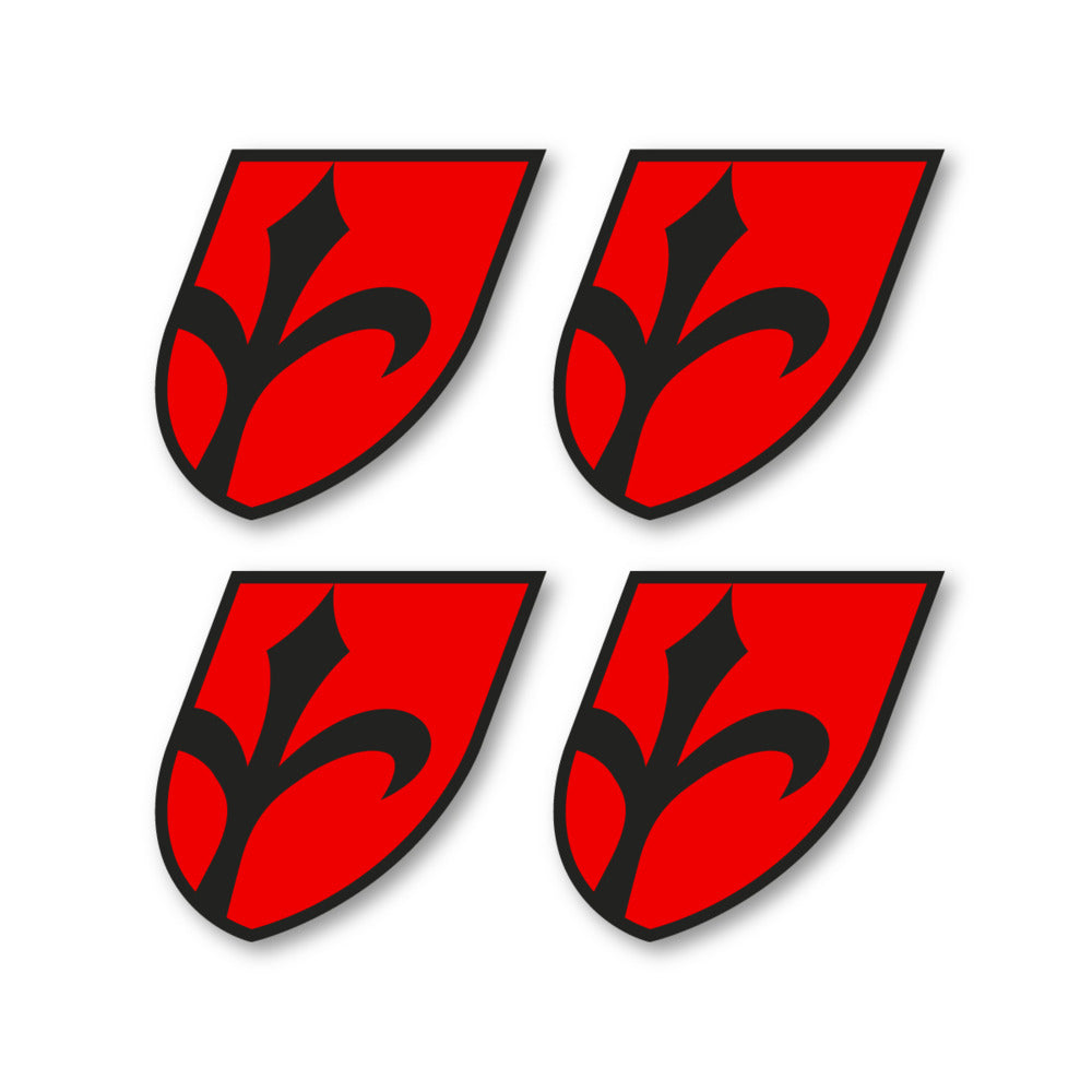 Stickers for Wilier Italia Flag Crest vinyl decals - Red
