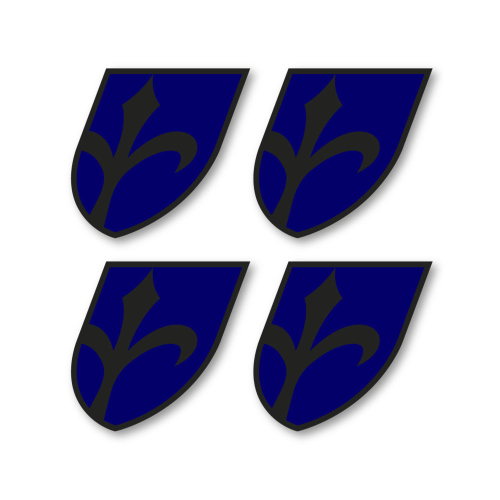 Stickers for Wilier Italia Flag Crest vinyl decals - Scandinavian Blue