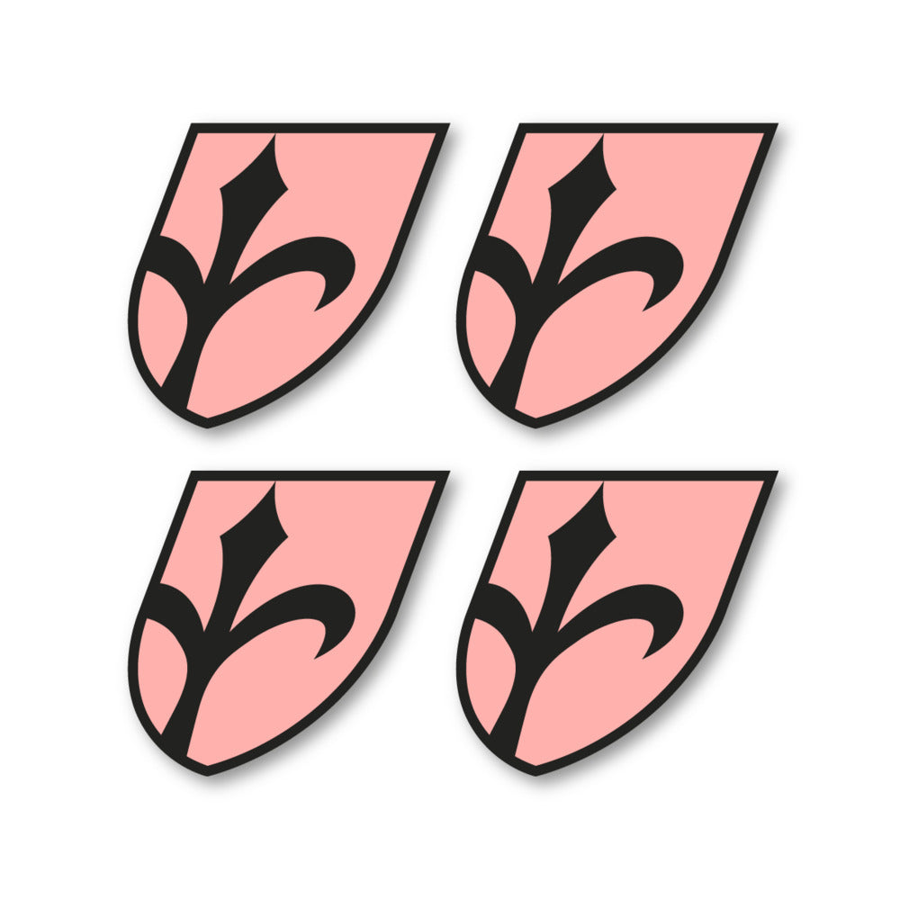 Stickers for Wilier Italia Flag Crest vinyl decals - Salmon Pink