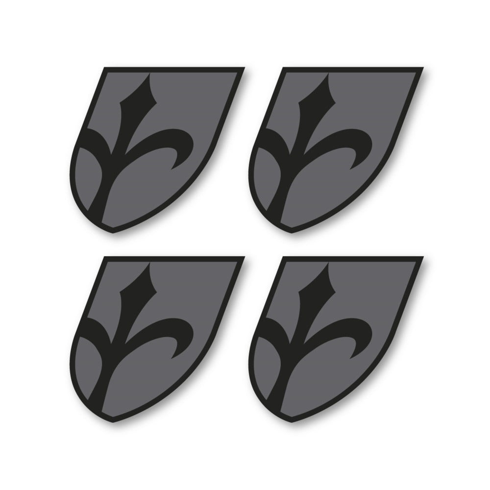 Stickers for Wilier Italia Flag Crest vinyl decals - Medium Grey