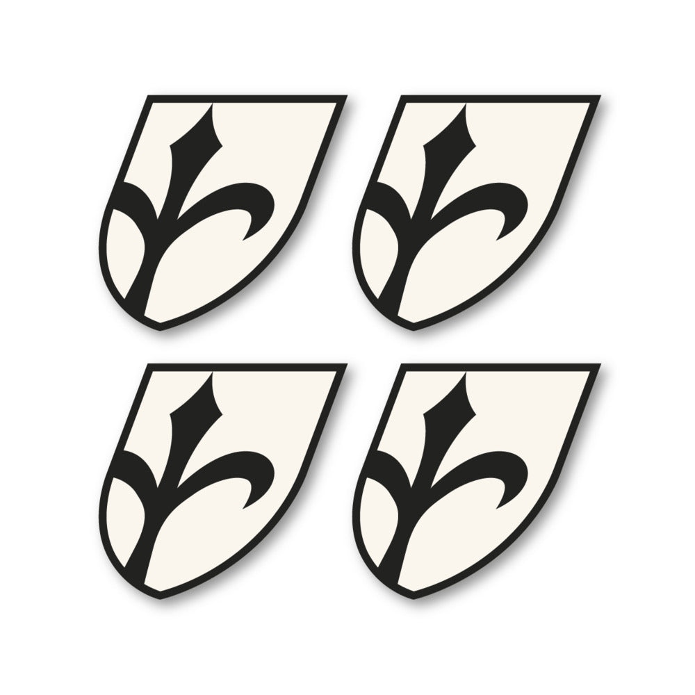 Stickers for Wilier Italia Flag Crest vinyl decals - Bone White