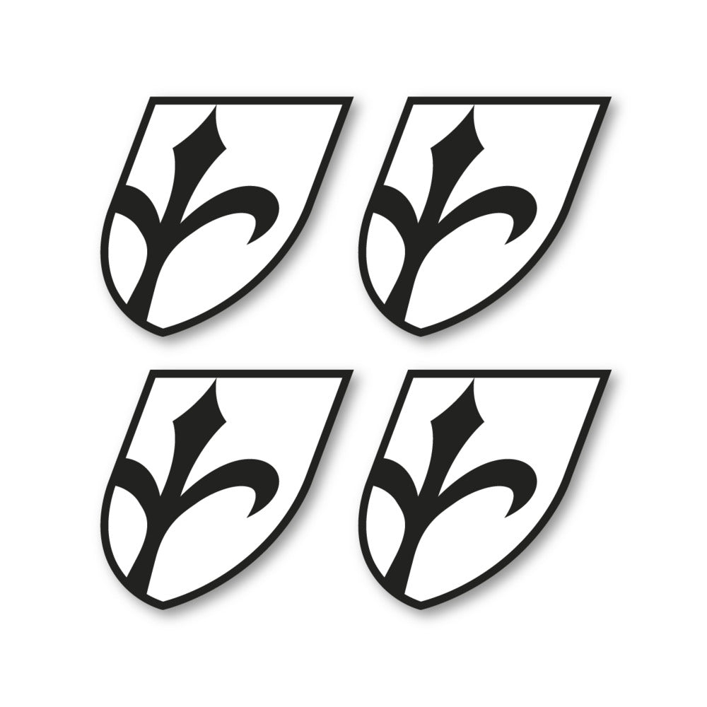 Stickers for Wilier Italia Flag Crest vinyl decals - White
