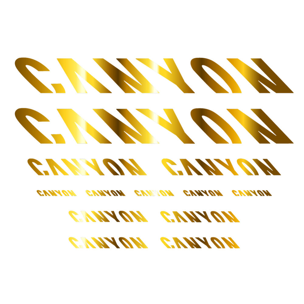 Stickers for Canyon, Frame vinyl decals - Chrome Gold