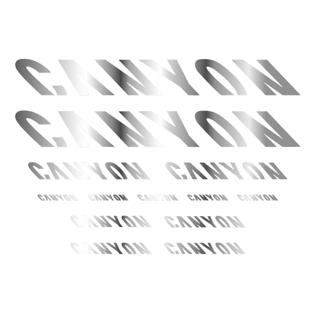 Stickers for Canyon, Frame vinyl decals - Chrome Silver