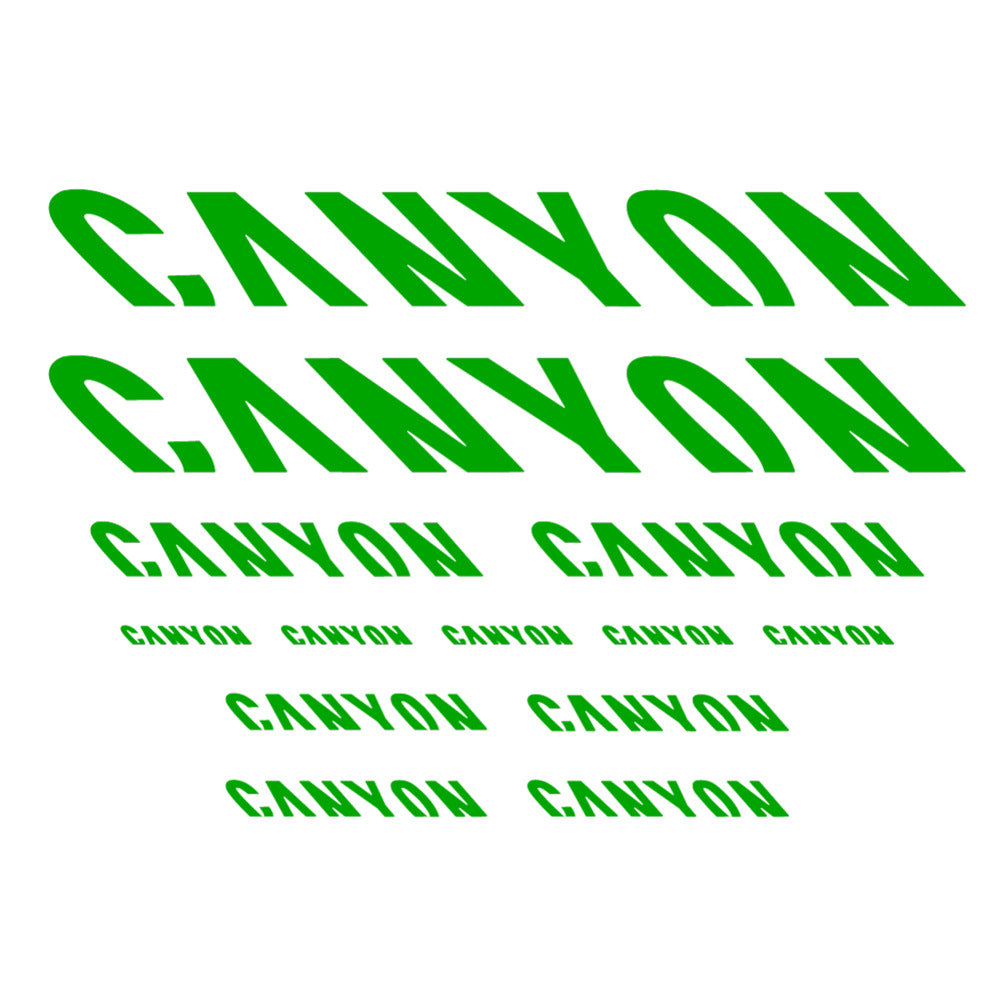 Stickers for Canyon, Frame vinyl decals - Green
