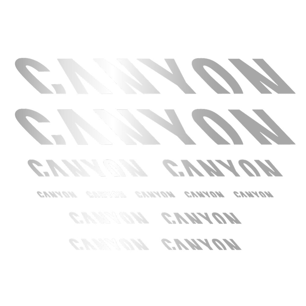 Stickers for Canyon, Frame vinyl decals - Light Silver