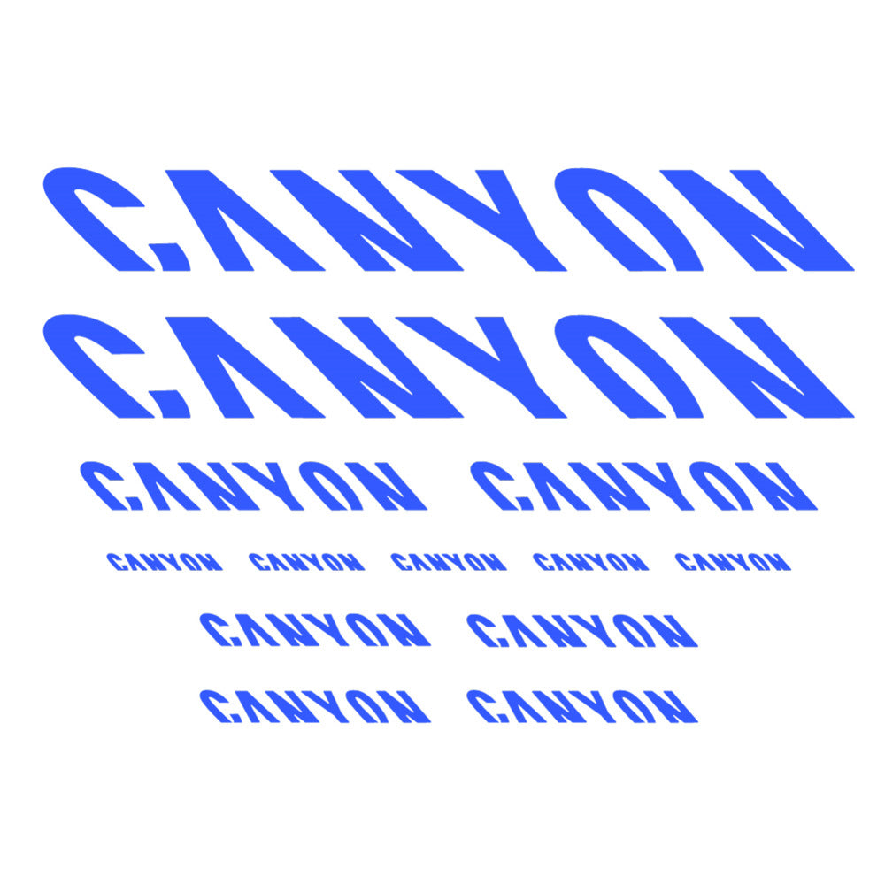 Stickers for Canyon, Frame vinyl decals - Medium Blue