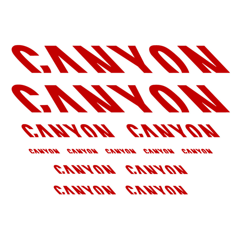 Stickers for Canyon, Frame vinyl decals - Medium Red