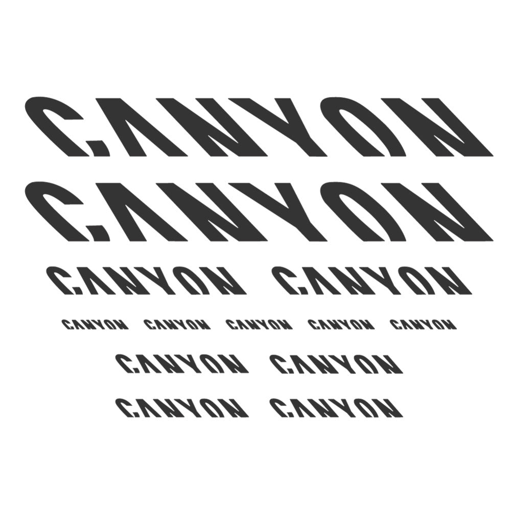 Stickers for Canyon, Frame vinyl decals - Very Dark Grey