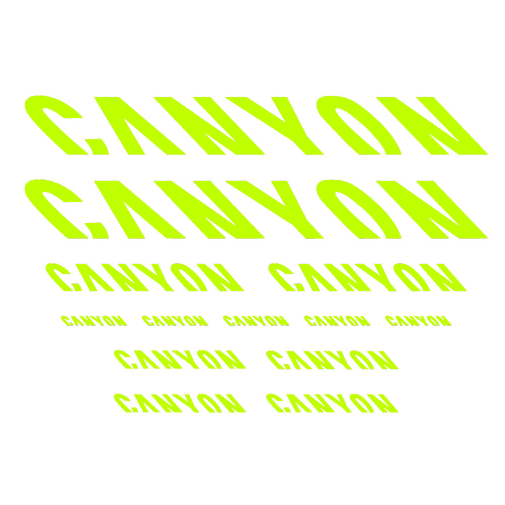 Stickers for Canyon, Frame vinyl decals - Lime Neon
