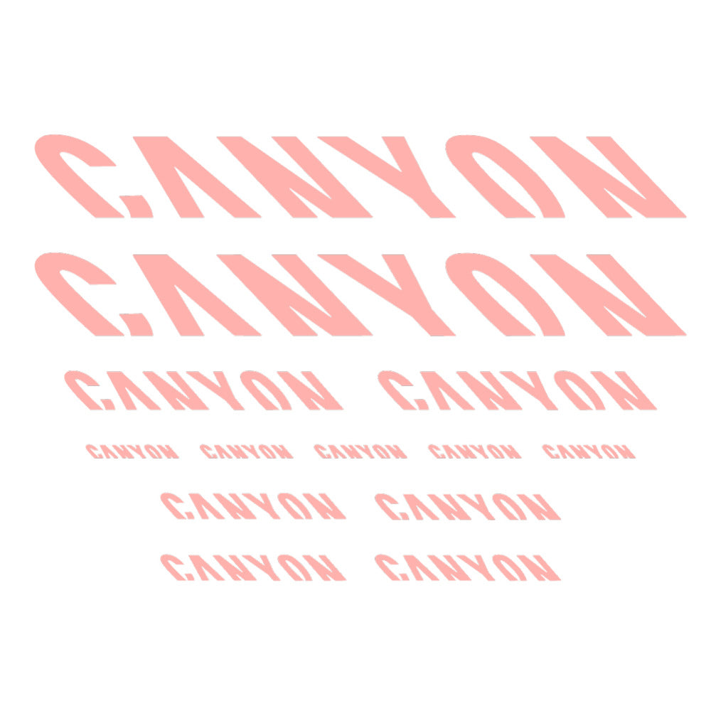 Stickers for Canyon, Frame vinyl decals - Salmon Pink