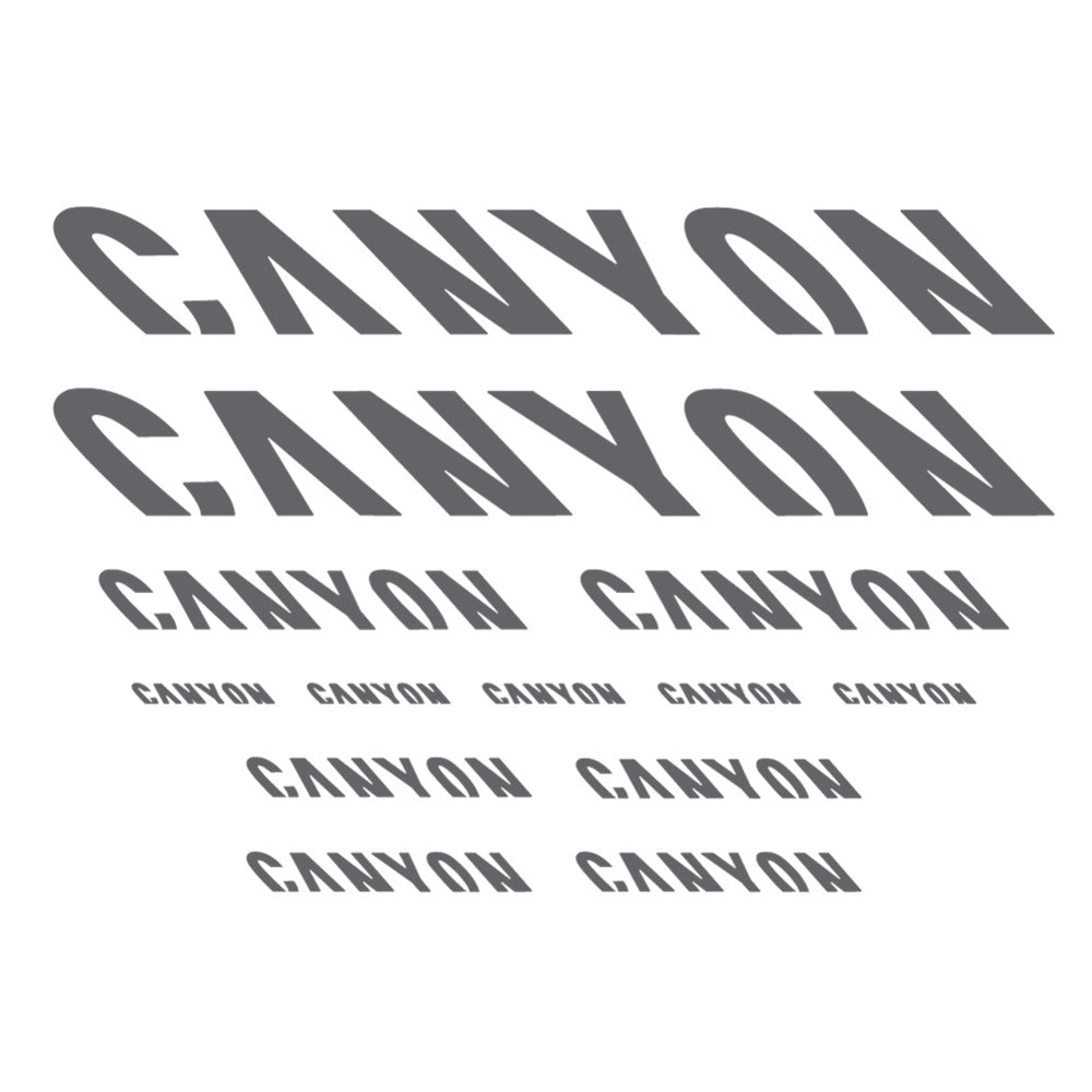 Stickers for Canyon, Frame vinyl decals - Medium Grey