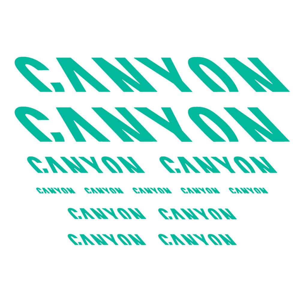 Stickers for Canyon, Frame vinyl decals - Green Turquoise