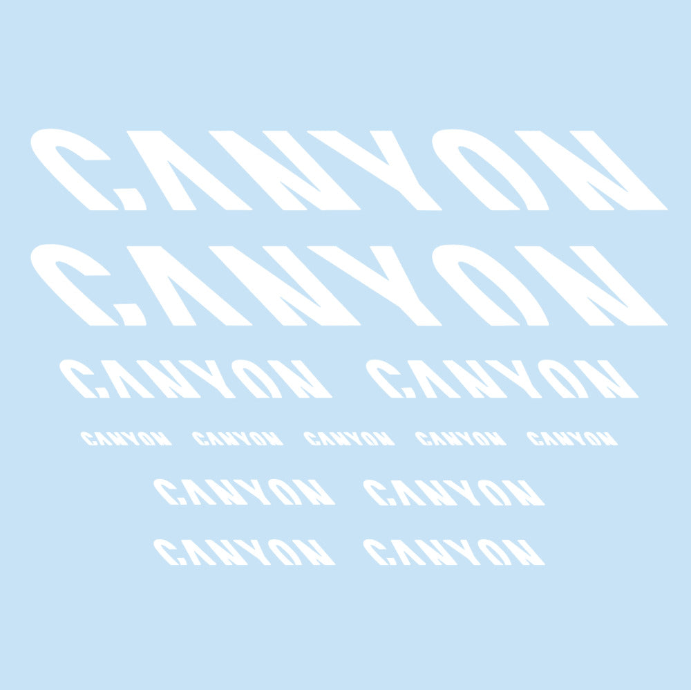 Stickers for Canyon, Frame vinyl decals - White