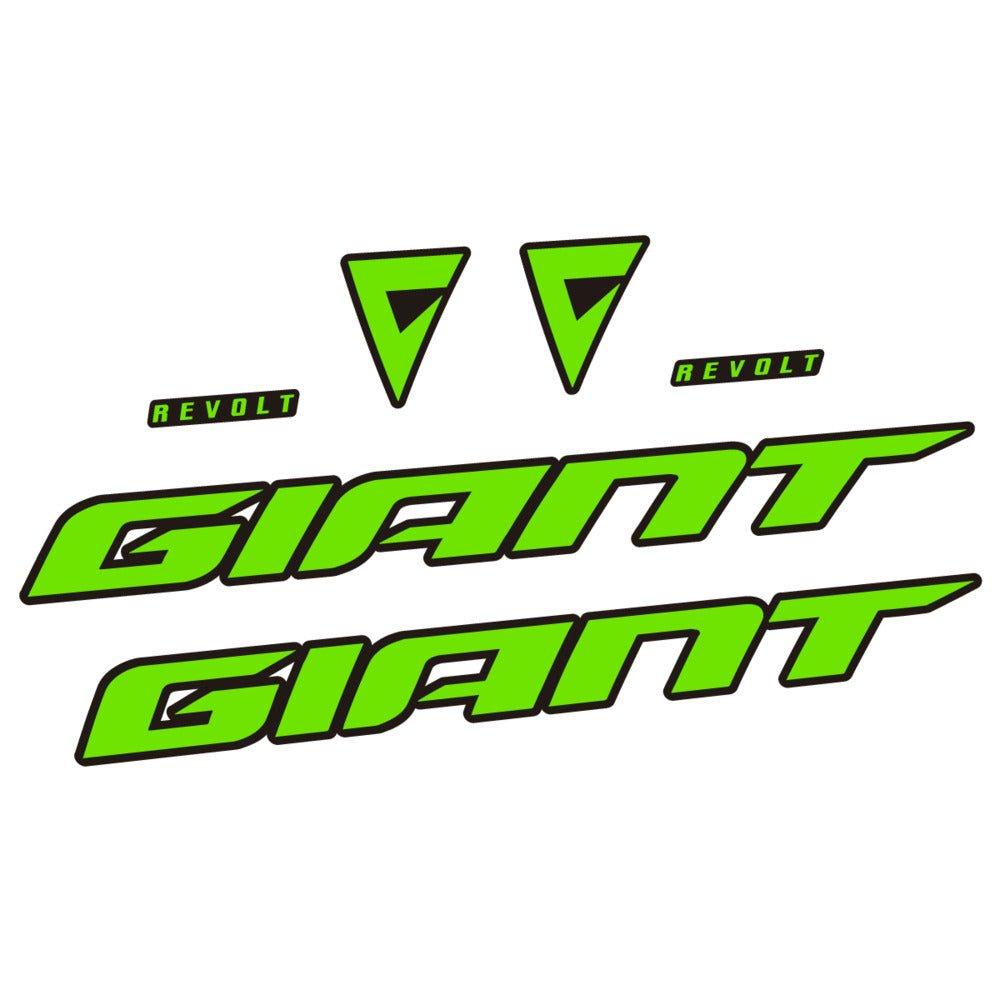 Stickers for Giant Revolt 2022-2023, Frame vinyl decals - Apple Green