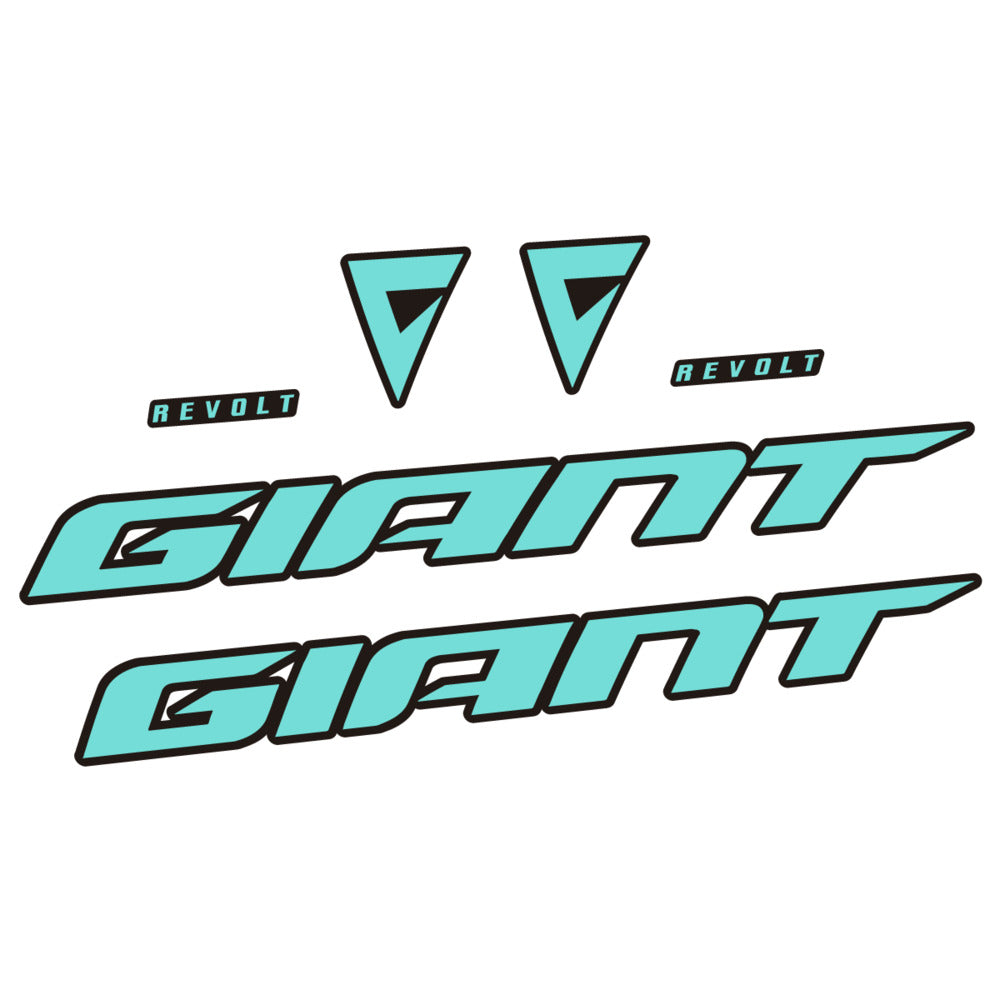 Stickers for Giant Revolt 2022-2023, Frame vinyl decals - Blue Green
