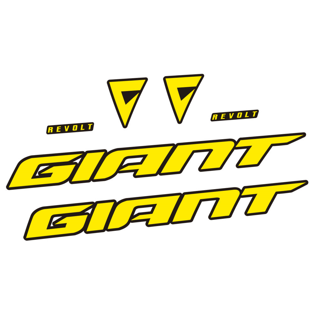 Stickers for Giant Revolt 2022-2023, Frame vinyl decals - Yellow