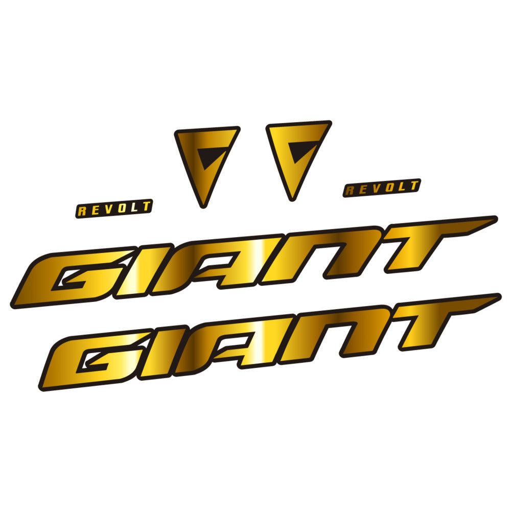 Stickers for Giant Revolt 2022-2023, Frame vinyl decals - Chrome Gold