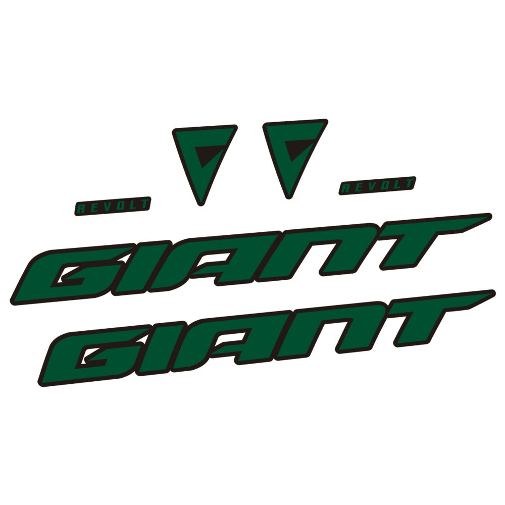 Stickers for Giant Revolt 2022-2023, Frame vinyl decals - Dark Green