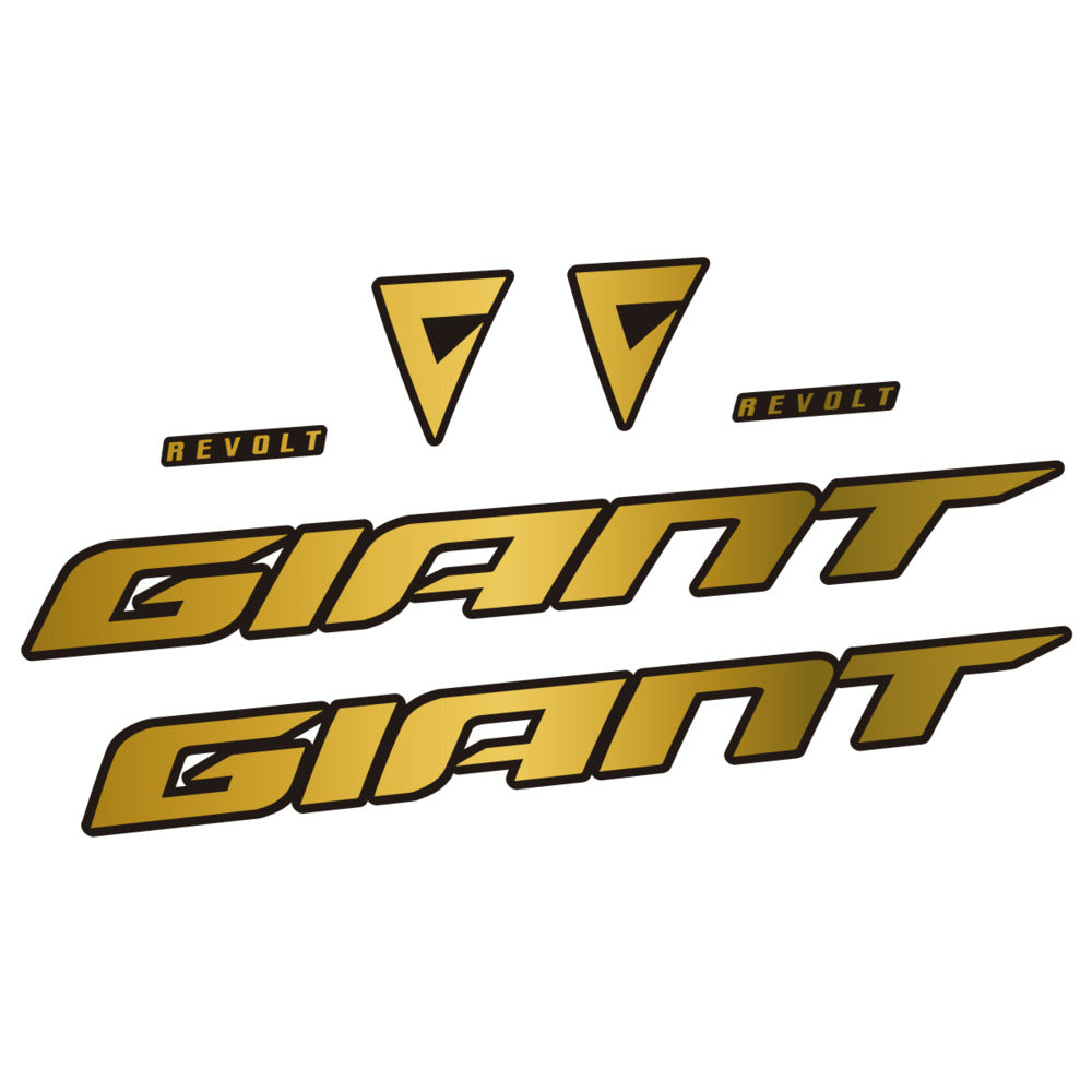 Stickers for Giant Revolt 2022-2023, Frame vinyl decals - Gold