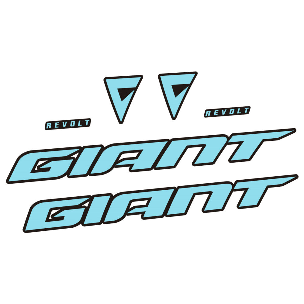 Stickers for Giant Revolt 2022-2023, Frame vinyl decals - Sky Blue