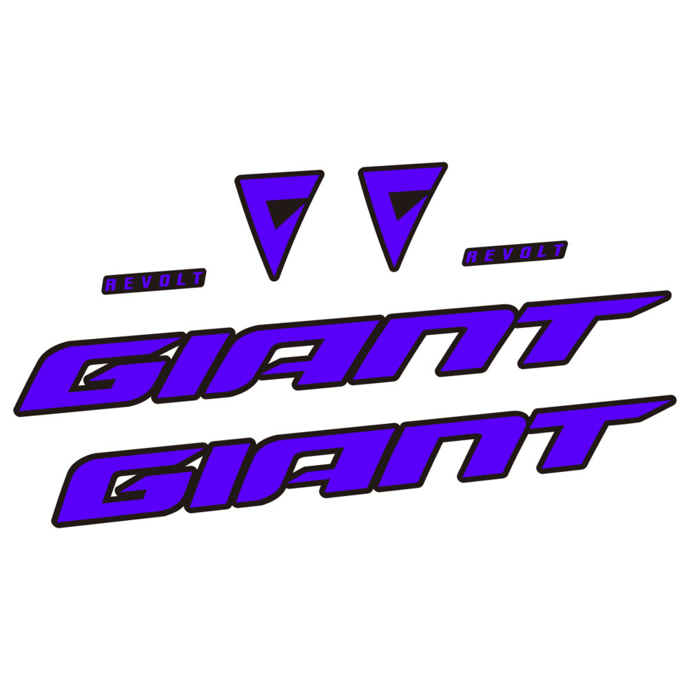 Stickers for Giant Revolt 2022-2023, Frame vinyl decals - Reflex Blue