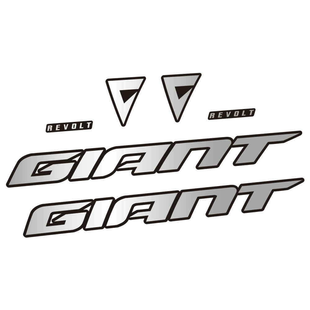 Stickers for Giant Revolt 2022-2023, Frame vinyl decals - Light Silver