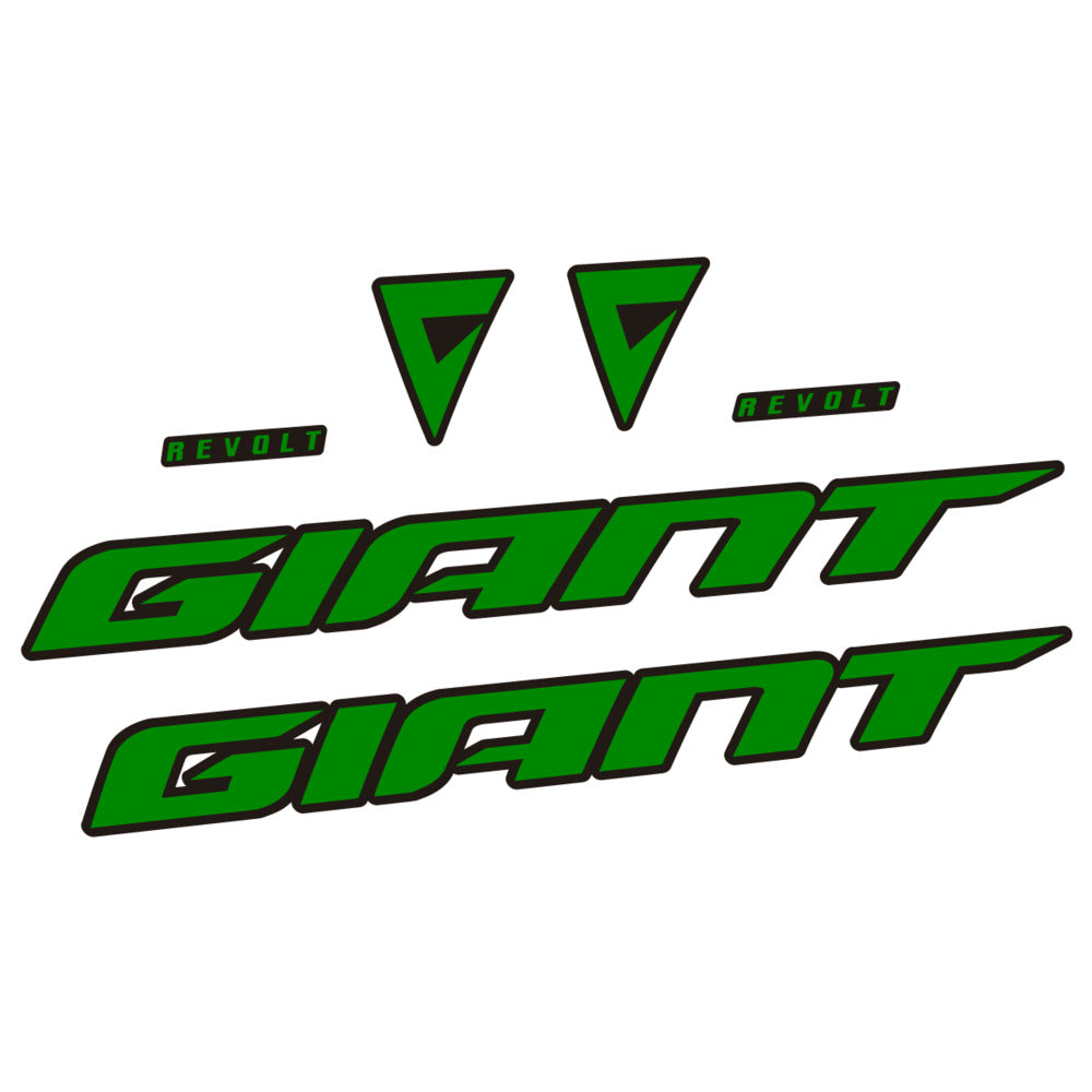 Stickers for Giant Revolt 2022-2023, Frame vinyl decals - Medium Green