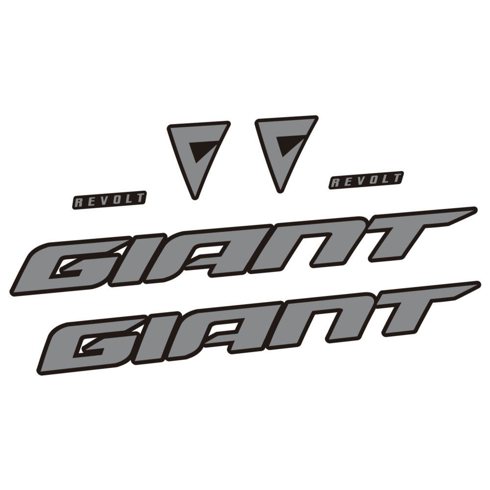 Stickers for Giant Revolt 2022-2023, Frame vinyl decals - Traffic Grey