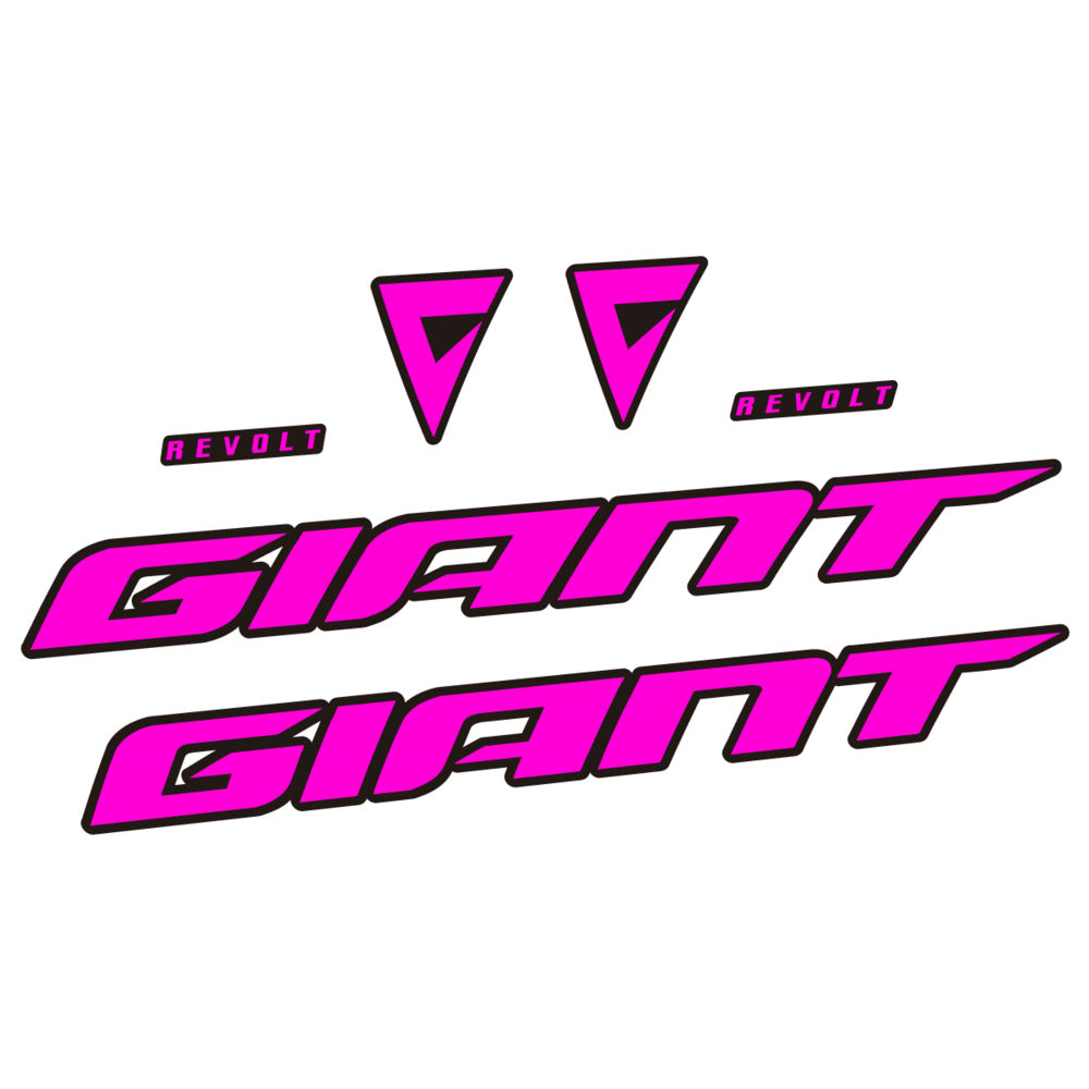 Stickers for Giant Revolt 2022-2023, Frame vinyl decals - Fuchsia Neon