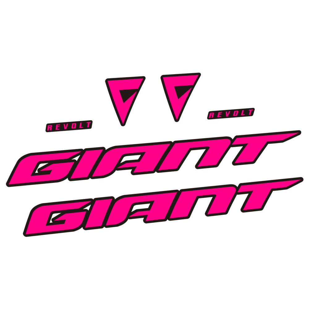 Stickers for Giant Revolt 2022-2023, Frame vinyl decals - Neon Pink