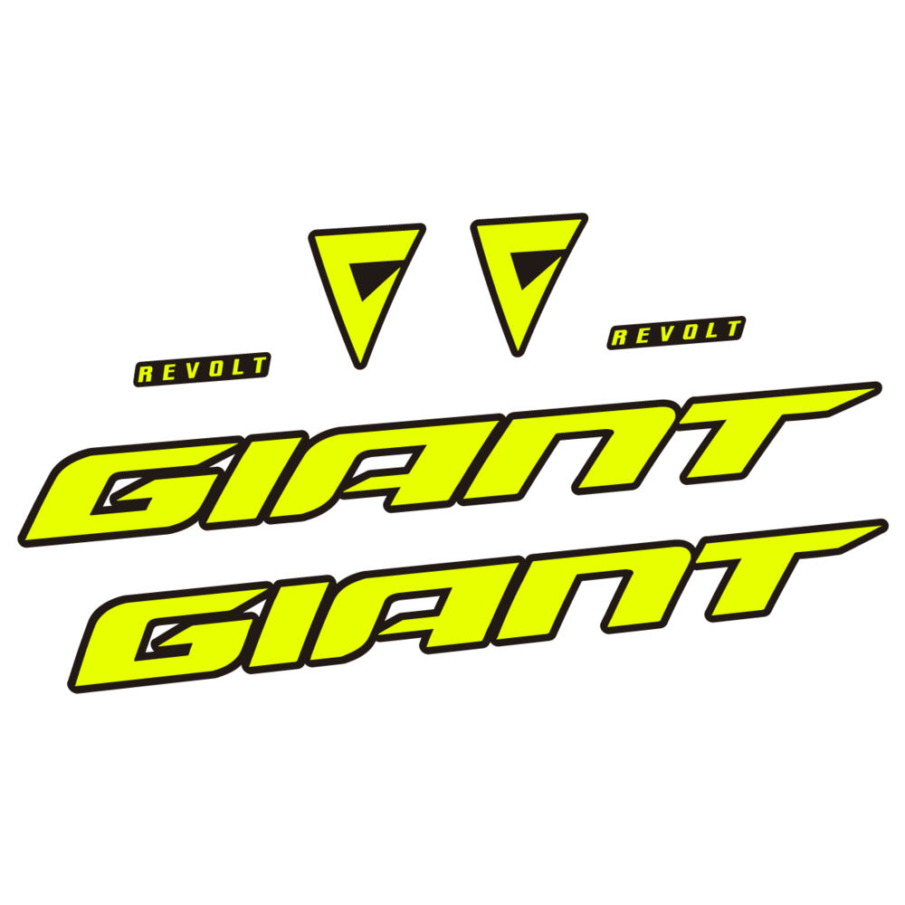 Stickers for Giant Revolt 2022-2023, Frame vinyl decals - Neon Yellow