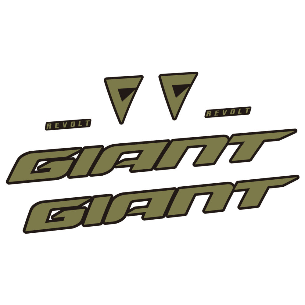 Stickers for Giant Revolt 2022-2023, Frame vinyl decals - Khaki