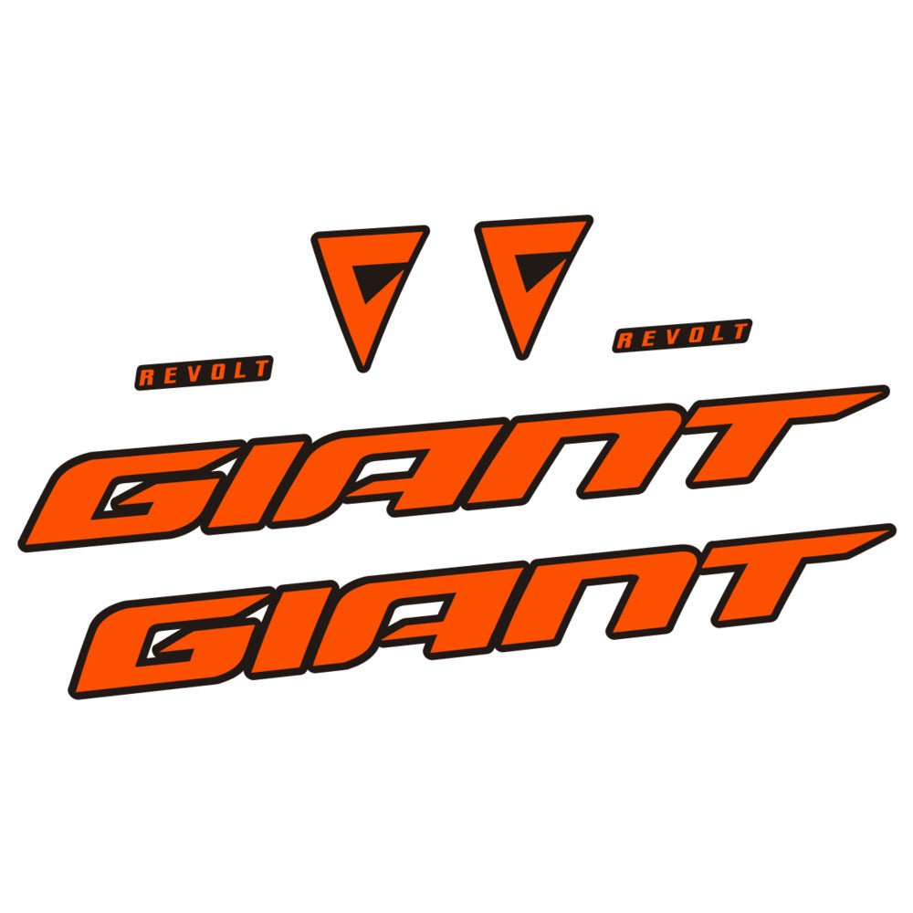 Stickers for Giant Revolt 2022-2023, Frame vinyl decals - Orange