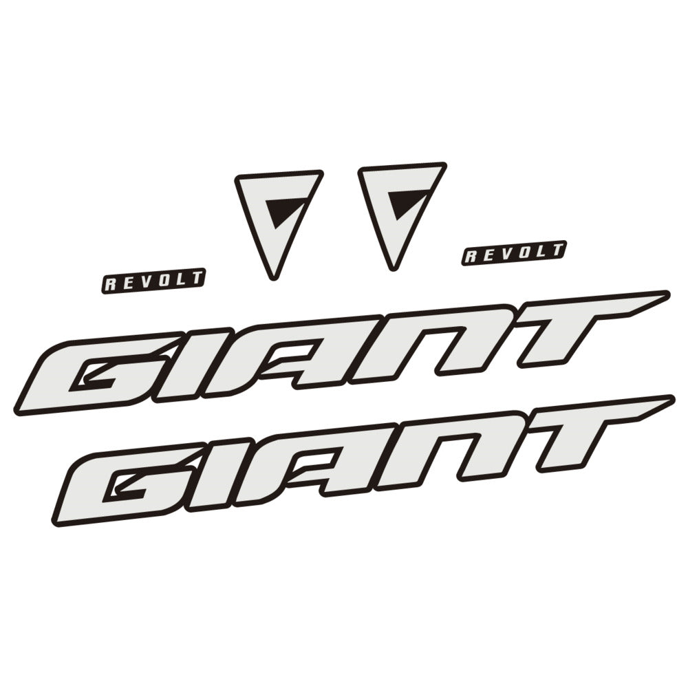 Stickers for Giant Revolt 2022-2023, Frame vinyl decals - Pearl Grey