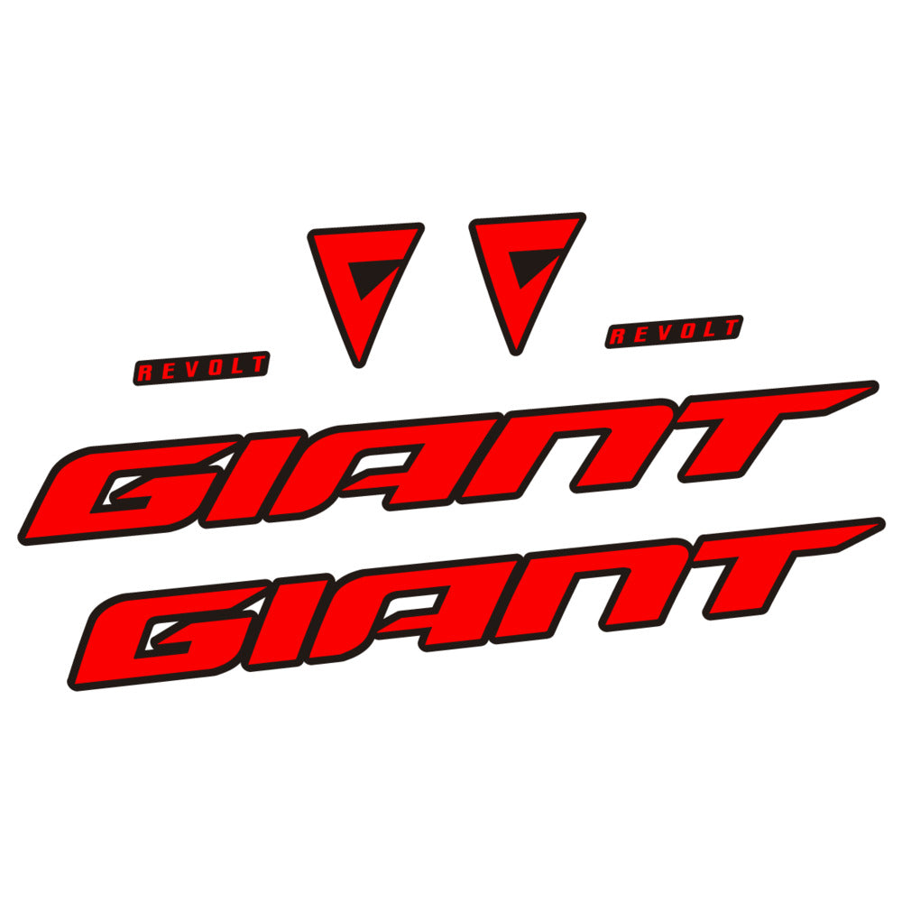 Stickers for Giant Revolt 2022-2023, Frame vinyl decals - Orange Red