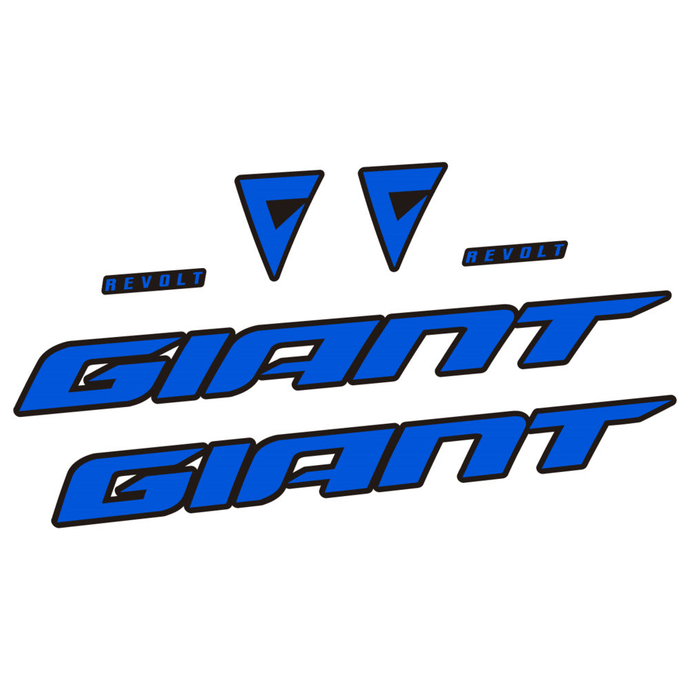 Stickers for Giant Revolt 2022-2023, Frame vinyl decals - Sea Blue